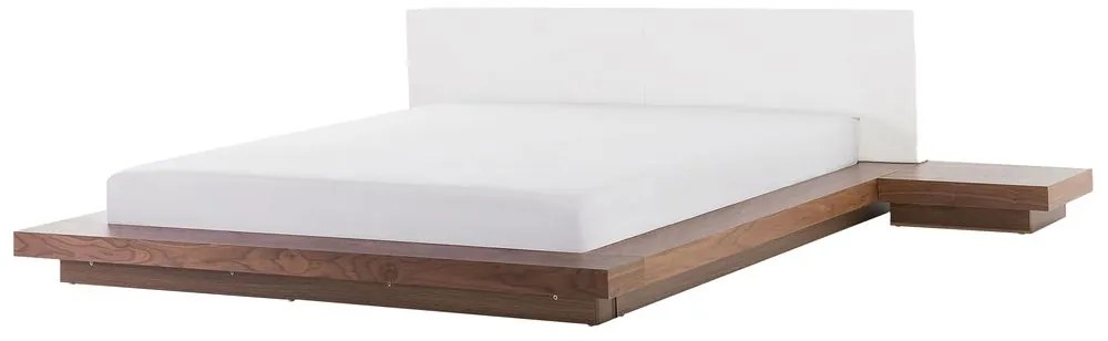 Pat matrimonial 180x200 cm Zina (alb) (cu iluminat LED). 1035514