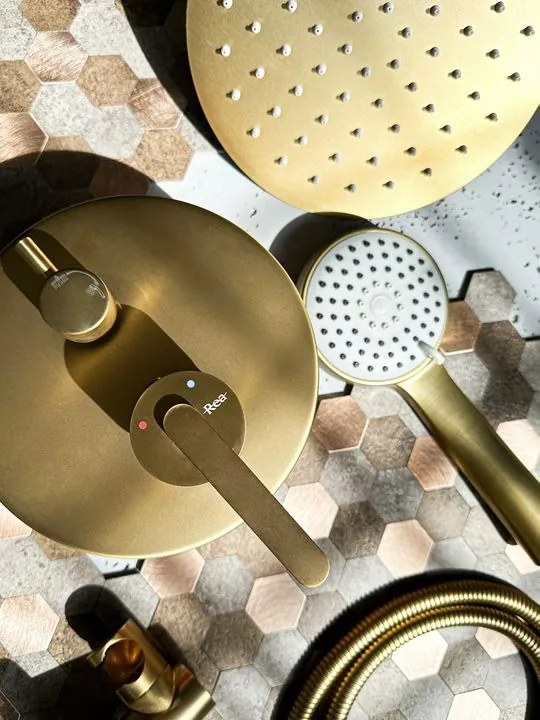 Set de dus incastrat Rea Ontario auriu periat + BOX