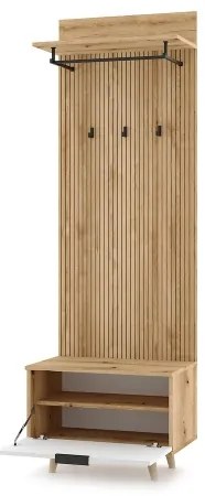 Mobilier pentru hol KLEO maro/alb