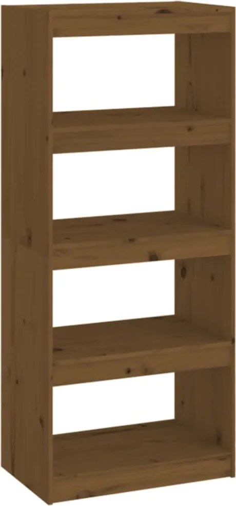vidaXL Bibliotecă/Separator cameră maro miere 60x30x135,5 cm lemn pin