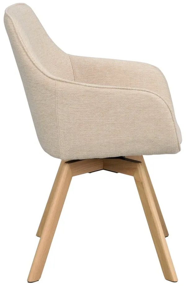 Set de scaune de sufragerie bej 2 buc. tapițat Alison – Rowico
