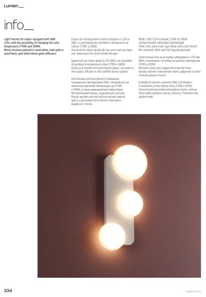 Redo 01-4332 - Plafonieră LED LUMIEN, 4 x LED, 26 W, 230 V, 2700/3000 K, CRI 90, auriu