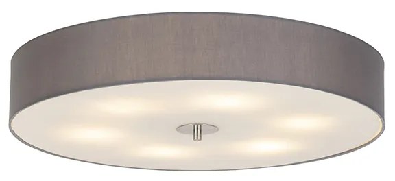 Plafoniera rustica gri 70 cm - Drum