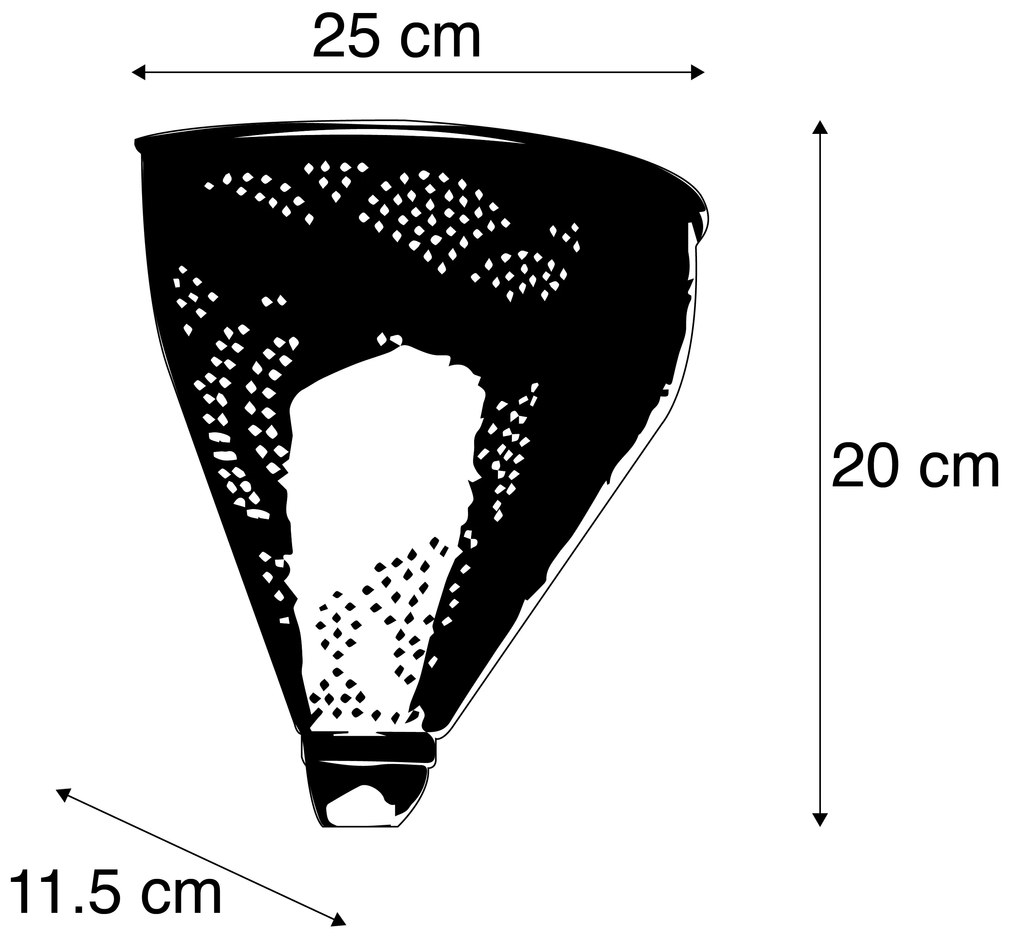 Aplică de perete orientala aurie - Zayn