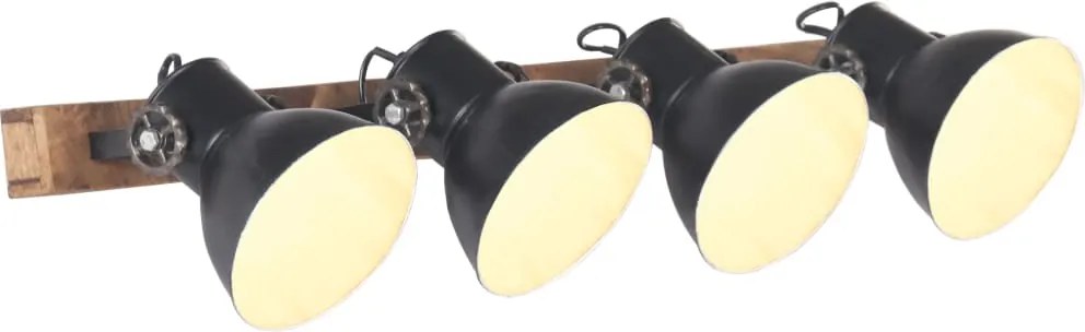 vidaXL Lampă de perete industrială, negru, 90 x 25 cm, E27