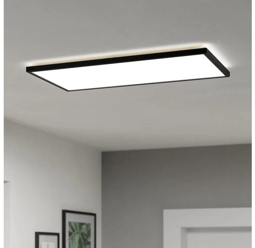 Plafonieră LED de exterior Eglo 901445 ROVITO 17,2W/230V 30x57 cm IP44 negru