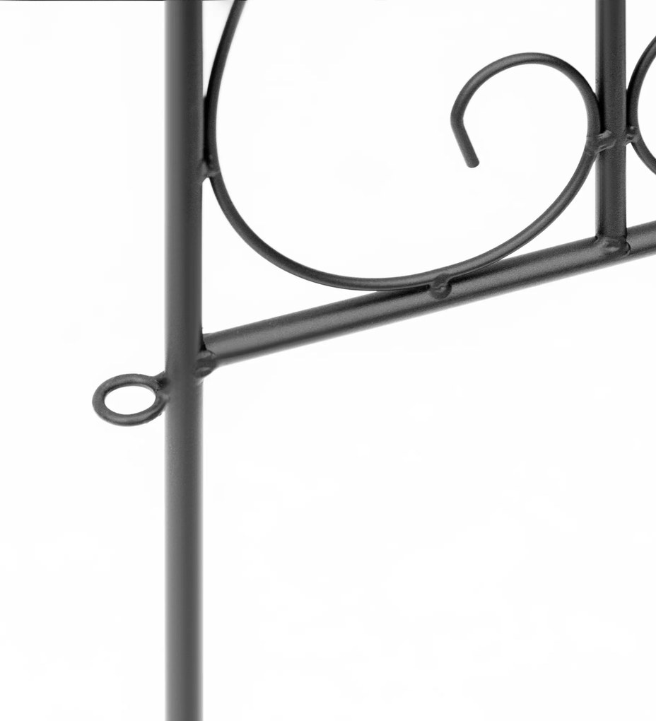 Outsunny Set de 5 garduri de grădină decorative din sârmă metalică antirugină pentru exterior, negru | Aosom Romania