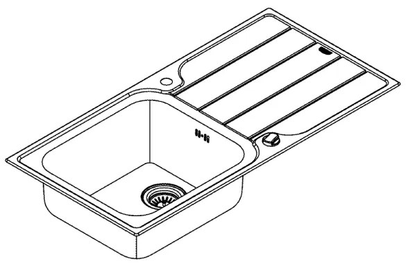 GROHE 31563SD1 - Chiuvetă K500 din oțel inoxidabil, 1000 × 500 mm