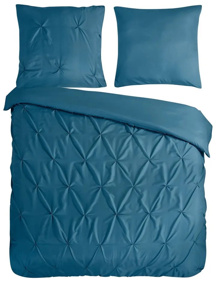 Lenjerie de pat albastru petrol din microfibră pentru pat dublu/extinsă 200x220 cm Pure Elegance – Good Morning