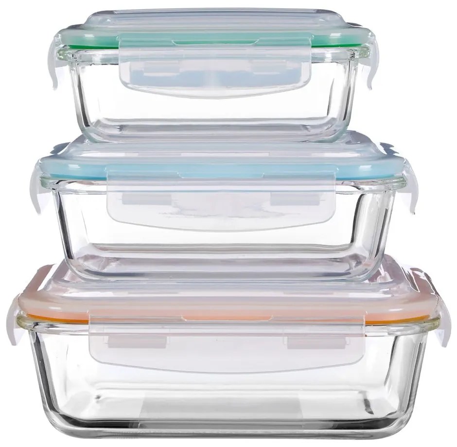 Recipiente de alimente 3 buc. din sticlă și silicon Freska – Premier Housewares