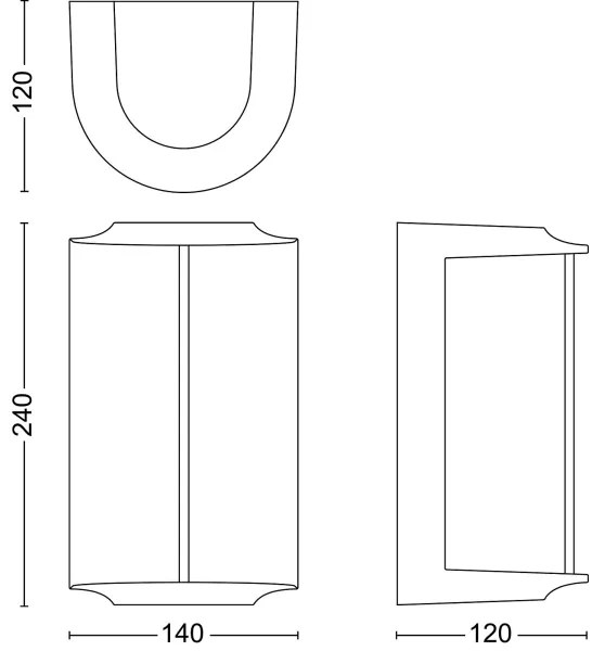 Aplică LED de exterior Philips REESE LED/4,3W/230V 2700K IP44