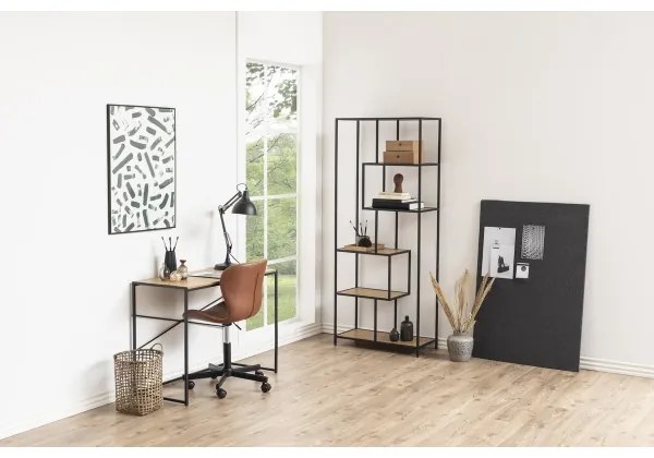 Bibliotecă SARON stejar/negru