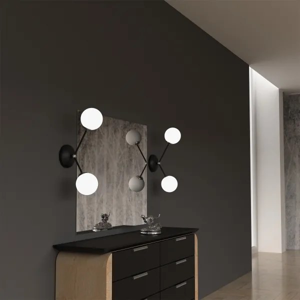 Aplică JOY 2xE14/40W/230V negru/crom lucios