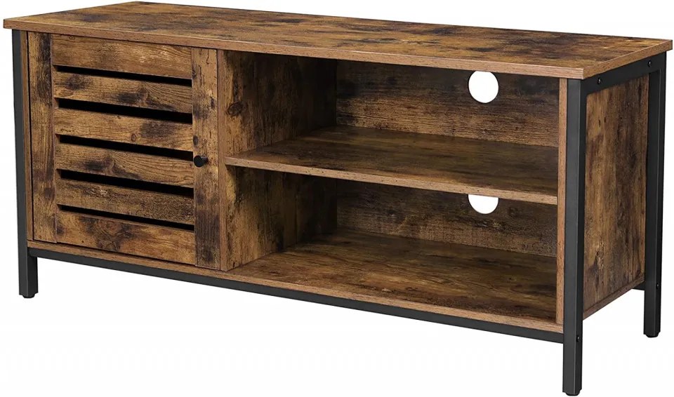 COTVI7 - Comoda TV 110x40x50 cm, living, dormitor, stil industrial - Maro