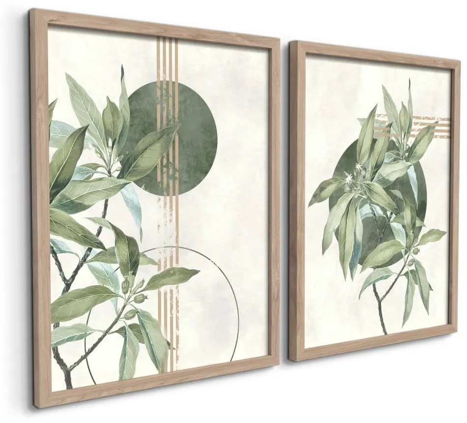 Tablouri 2 buc. 30x40 cm Green – Styler