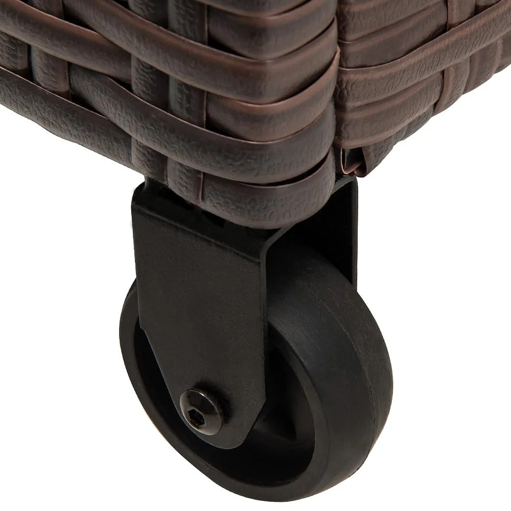 Deuba Cutie depozitare 122cm x 56cm x 61cm - cu roti maro