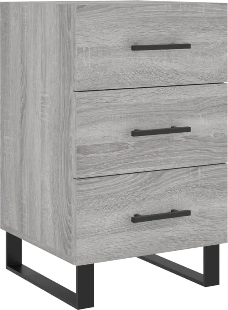 vidaXL Noptieră, gri sonoma, 40x40x66 cm, lemn compozit
