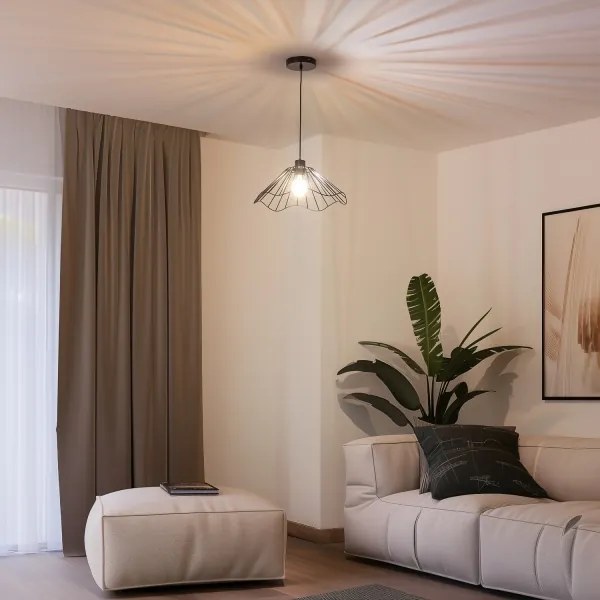 Brilagi - Lustră LED pe cablu CERIA WIRE, 1xE27/40W/230V, Ø 40 cm, neagră