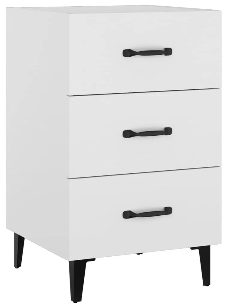 vidaXL Noptieră, alb, 40x40x66 cm, lemn compozit