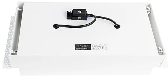 Set de 6 spoturi încastrate albe reglabile AR111 fără ramă cu 2 lumini - Oneon