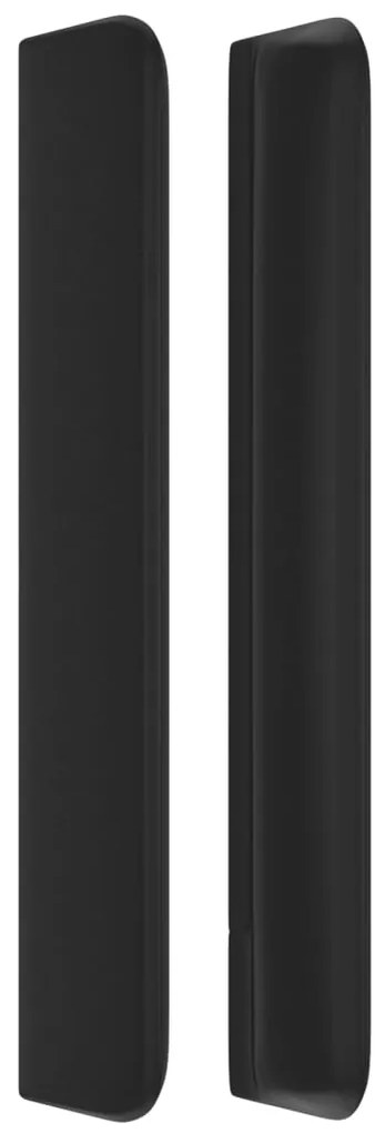 Tablie de pat cu aripioare, negru, 83x16x118 128 cm, piele eco 1, Negru, 83 x 16 x 118 128 cm