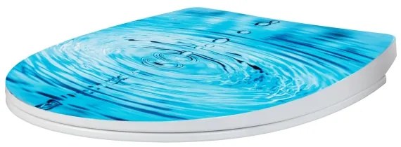 WENKO 24082800 - Capac WC DROPLETS 45x38,8 cm albastru/alb
