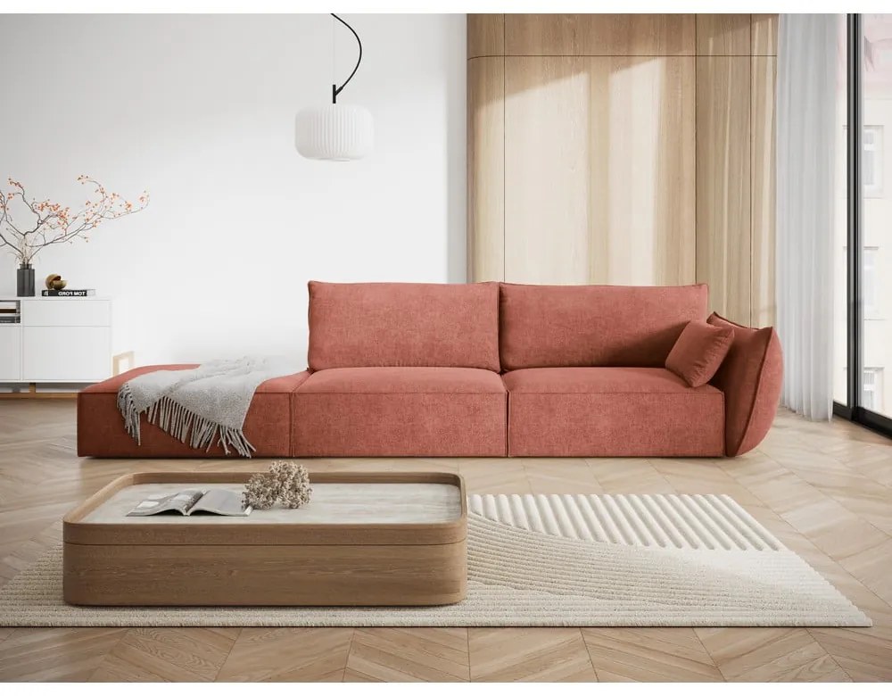 Șezlong roșu (cu colț pe partea dreaptă) Vanda – Mazzini Sofas