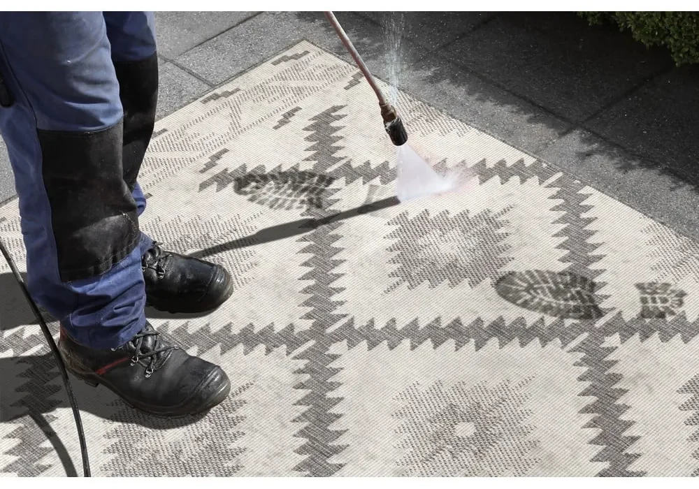 Covor adecvat pentru exterior NORTHRUGS Criss, 290 x 200 cm, gri-crem