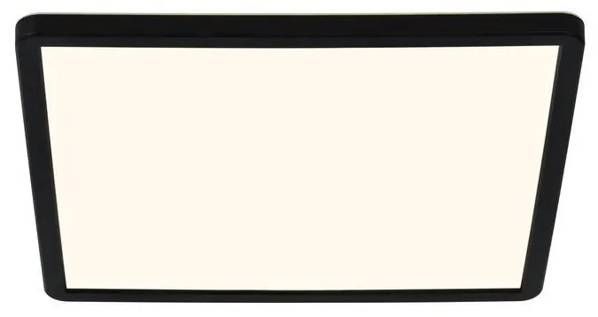 Plafoniera LED design silm IP54 baie Oja square 29 negru 3000-4000K 2015066103 NL