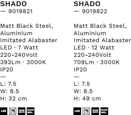 Aplica de perete LED design decorativ SHADO L-49cm