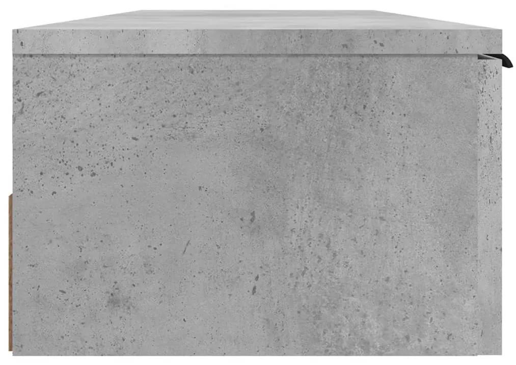 Dulap de perete, gri beton, 102x30x20 cm, lemn compozit Gri beton