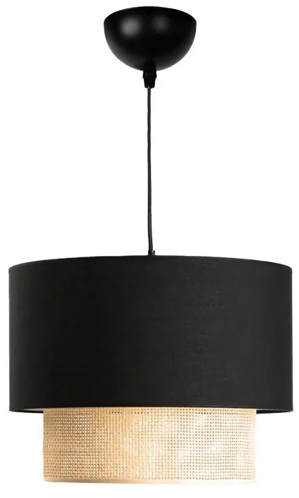 Lustra Fersa negru-natural D30x70cm