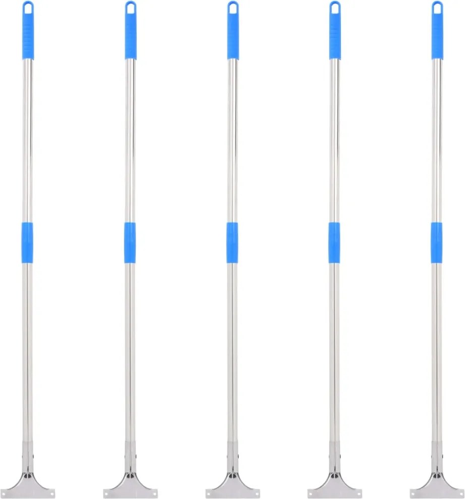 vidaXL Mânere pentru racletă de podea 5 buc. 119,5 cm oțel și plastic