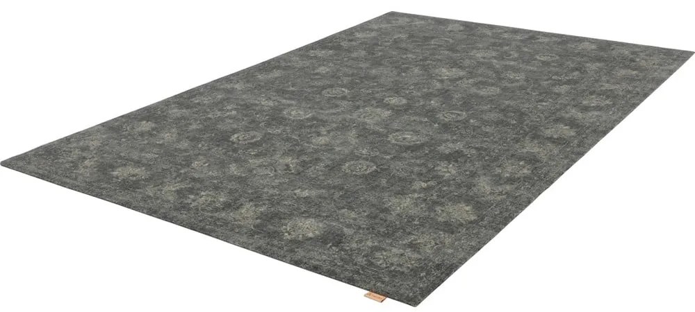 Covor gri din lână 300x400 cm Calisia Vintage Flora – Agnella