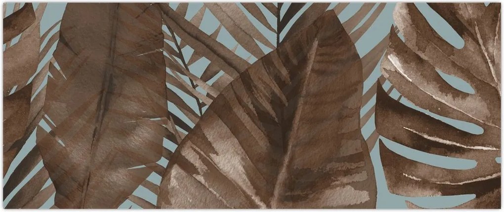 Tablou - Frunze de palmier acvarel (120x50 cm)