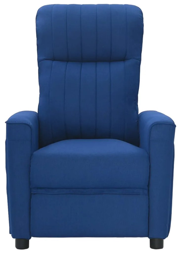 342275 vidaXL Fotoliu de masaj rabatabil, albastru, textil