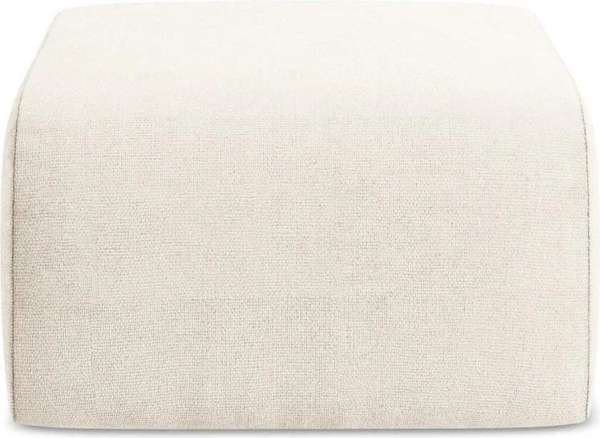 Taburet bej cu tapițerie din chenille Lani – Makamii