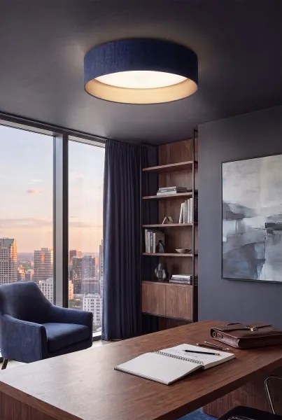 Brilagi-LED Lampă LED dimabilă VELVET SM. VARI 24W/230V 3000-6500K Ø45 cm albastru/auriu+telecomandă