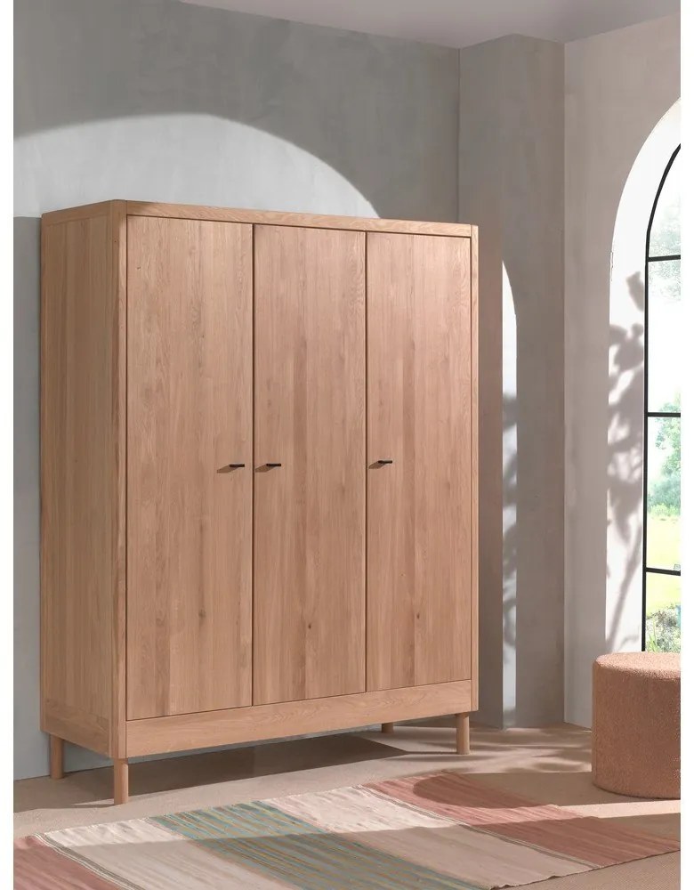 Șifonier de copii în culoare naturală din lemn de stejar 146x190x55 cm Forrest – Vipack