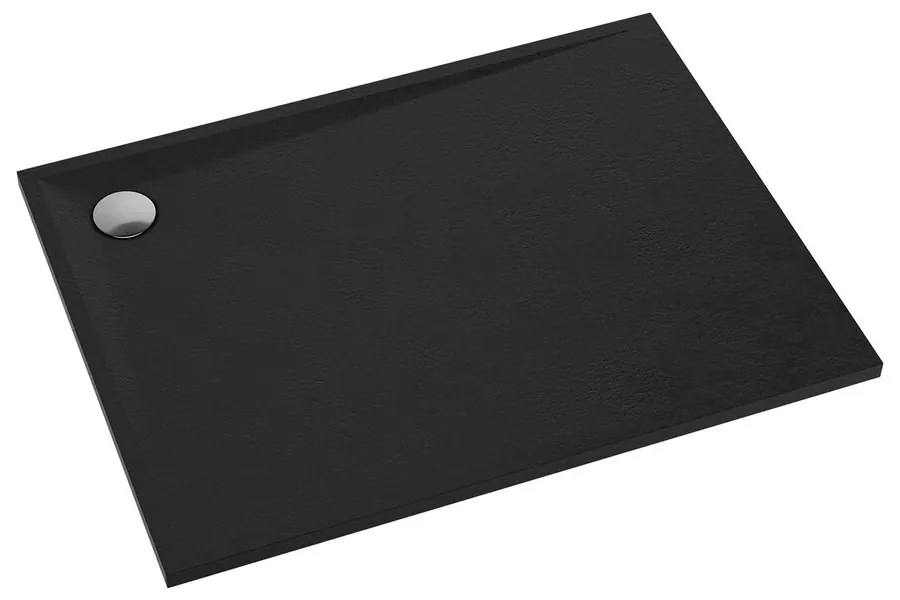 Cadita de dus dreptunghiulara din compozit Omnires Stone negru mat 90x120 cm