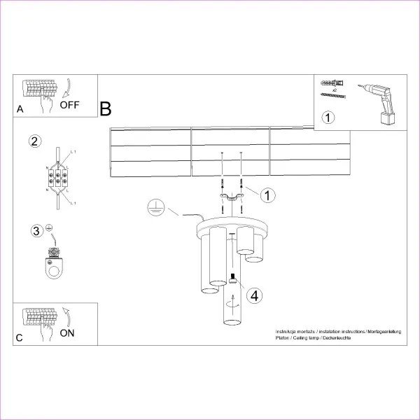 Spot Sollux SL.1465 LAGOS 5xGU10/10W/230V alb