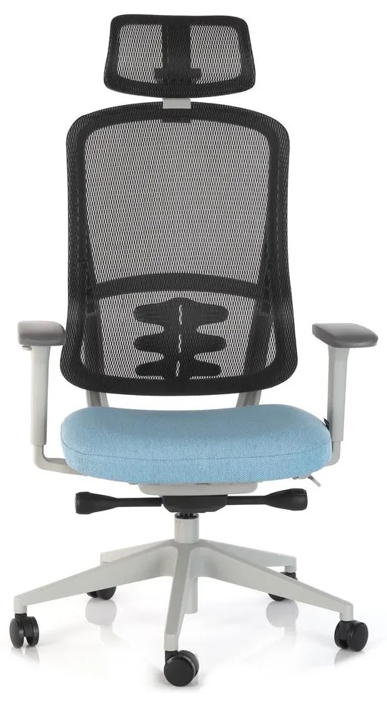 Scaun de birou Fiero II, albastru / gri