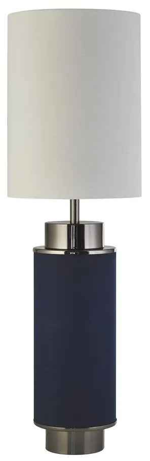 Veioza, lampa de masa moderna Flask bluemarin/ nickel negru
