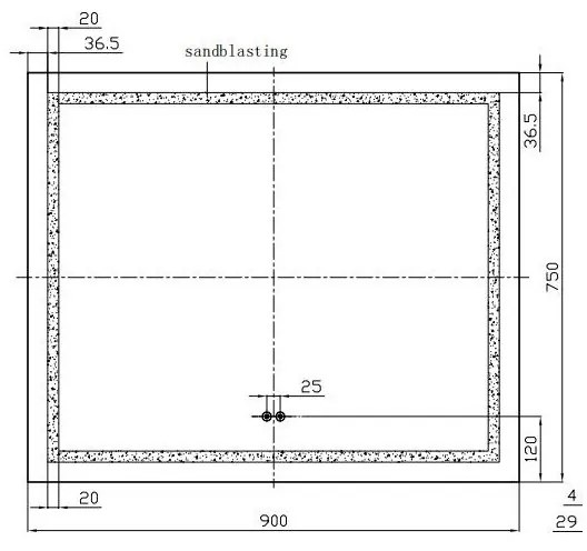 Oglinda Fluminia, Ando 90, dreptunghiulara, cu LED, 3 culori, dezaburire, 90 cm