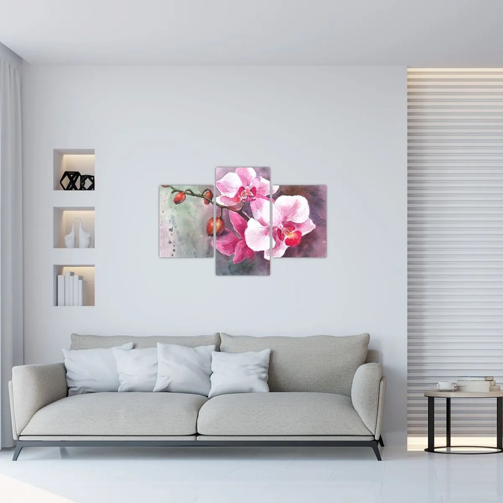 Tablou - Orhidee, acvariu (90x60 cm)