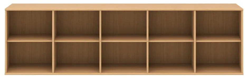 Bibliotecă în culoare naturală cu aspect de lemn de stejar suspendată 220x61 cm Mistral – Hammel Furniture