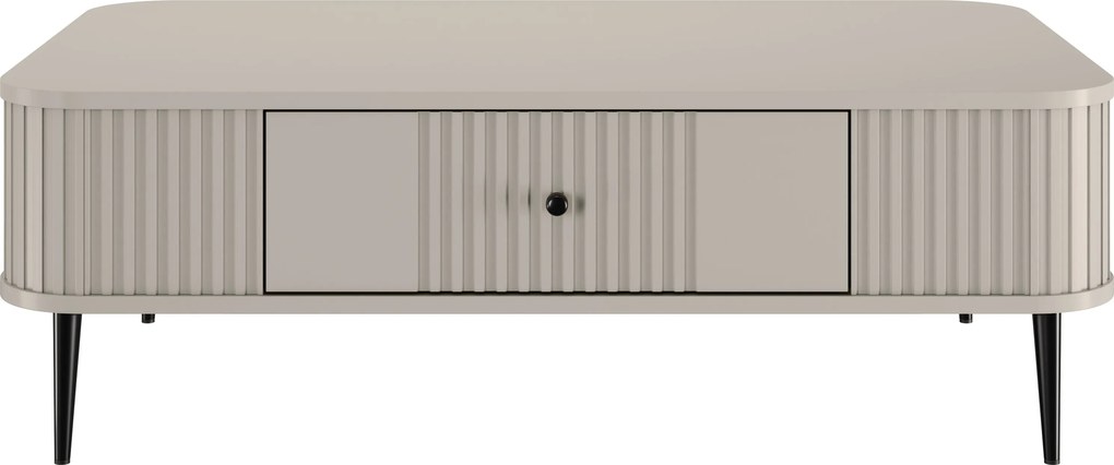Măsuță de cafea Vesper 103x60 cm cu sertar - casmir / picioare negre