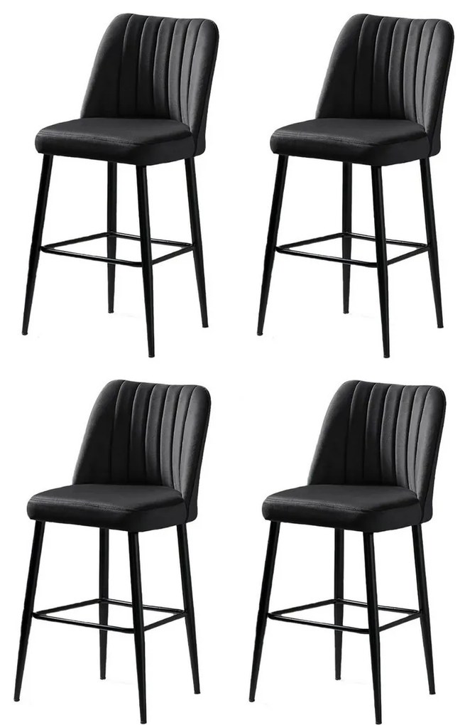 Set de scaune de bar Vento Anthracite and Black, 4buc., 4 buc