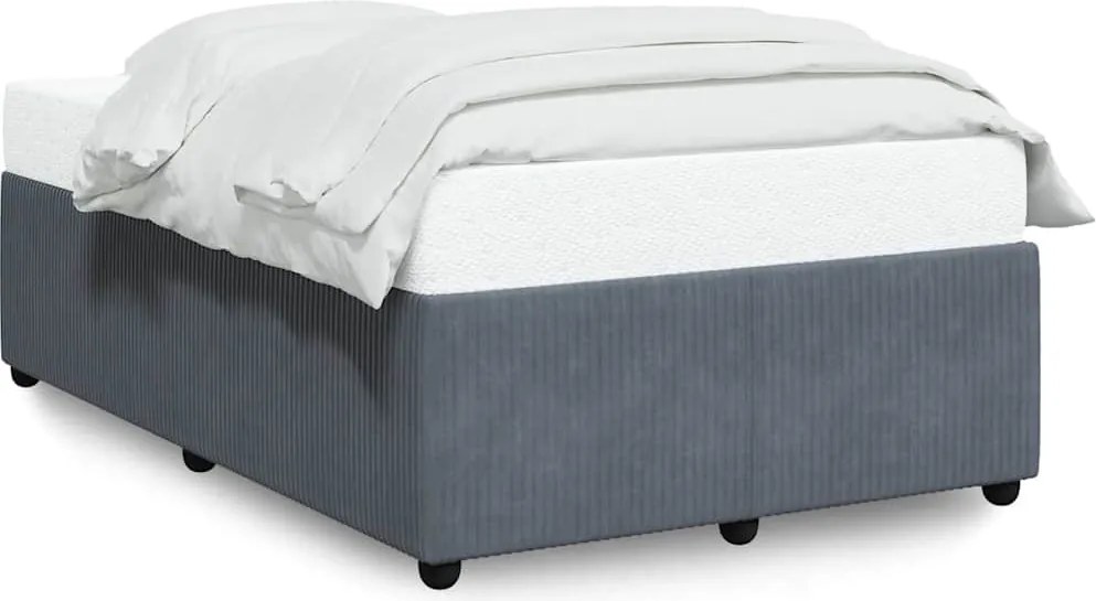 vidaXL Cadru de pat fără saltea Gri închis 120x190 cm catifea