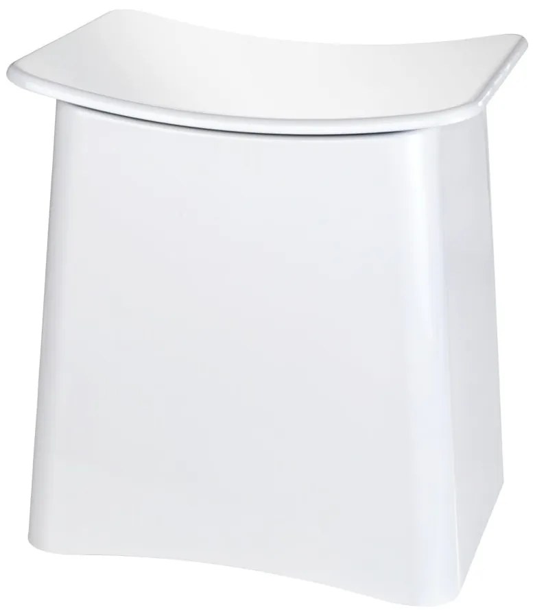 Taburet cu spațiu de depozitare Wenko Wing, 33 l, alb